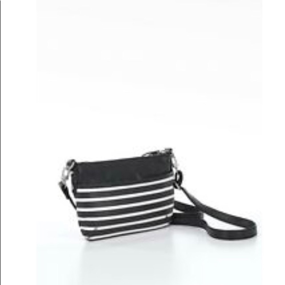 black and white purse